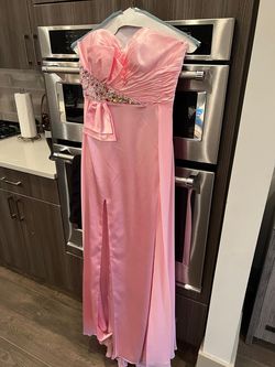 Gigi Pink Size 6 Tall Height 50 Off Black Tie Side slit Dress on Queenly