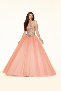 Style 98011 MoriLee Orange Size 0 Mori Lee Ball gown on Queenly