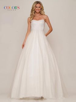 Style 2939 Colors White Size 4 Tall Height Cotillion Sheer Ball gown on Queenly