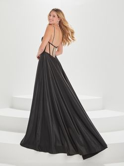 Style 16014 Tiffany Designs Black Size 0 Train Tall Height Ball gown on Queenly