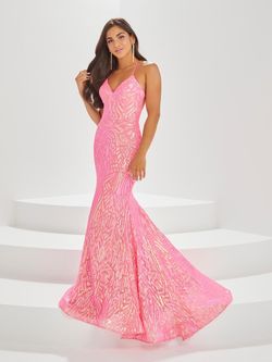 Style 16016 Tiffany Designs Pink Size 0 Fitted Sequined Barbiecore Mermaid Dress on Queenly