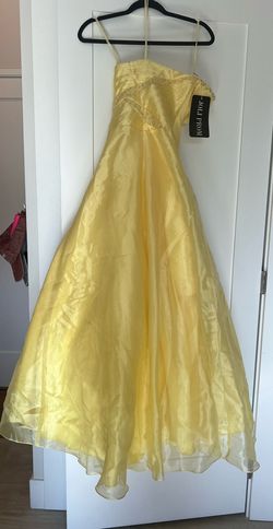 Joli prom Yellow Size 2 Black Tie Pageant Floor Length Ball gown on Queenly
