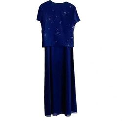 Donna Ricco Blue Size 12 50 Off Cap Sleeve Mini A-line Dress on Queenly