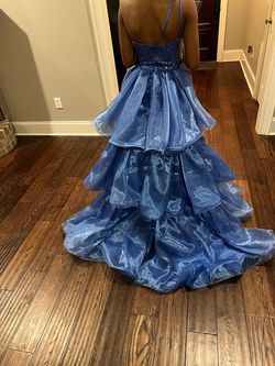 Ava Presley Blue Size 2 Floor Length Free Shipping Prom Mermaid Dress on Queenly