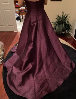 Mystical Royal Purple Size 16 Custom Overskirt Train Dress on Queenly