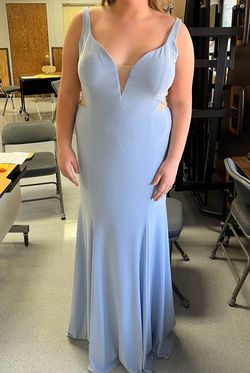 Blue Size 16 Straight Dress on Queenly