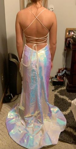 Vienna Multicolor Size 00 Short Height Sequined Prom Mermaid Dress on Queenly