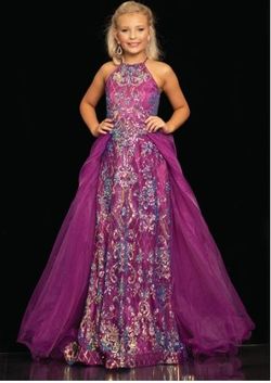 Style C112 Johnathan Kayne Purple Size 14 Tall Height Pageant Straight Dress on Queenly