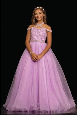 Style C119 Johnathan Kayne Purple Size 6 Black Tie Tall Height Pageant Ball gown on Queenly