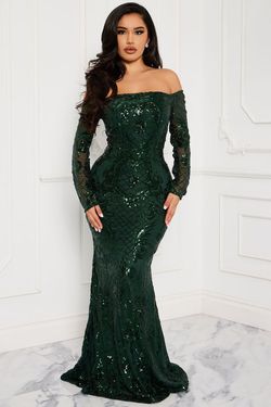 Fashion Nova Green Size 4 Prom Mermaid Dress on Queenly