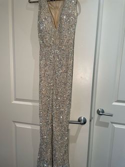 Primavera Silver Size 2 70 Off Jewelled Jumpsuit Dress on Queenly