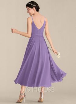 Style 165845 JJ's House / Azazie Light Purple Size 8 Bridesmaid V Neck A-line Dress on Queenly