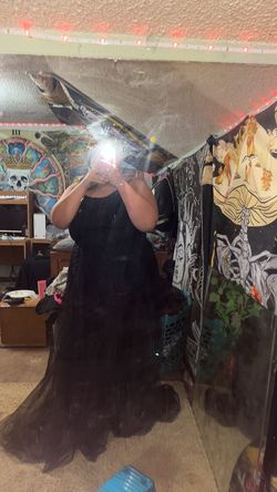 Black Size 24 Train Dress on Queenly