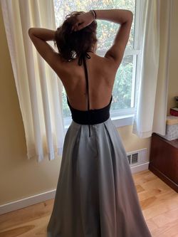 David's Bridal Black Size 0 Short Height Prom Cocktail Plunge Ball gown on Queenly
