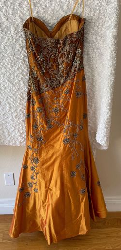 Style -1 Orange Size 4 Mermaid Dress on Queenly