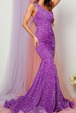 MERMAiD Purple Size 4 Sequined Lavender 70 Off Mermaid Dress on Queenly