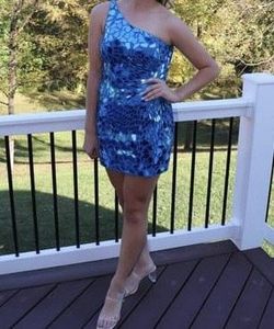 Sherri Hill Blue Size 6 50 Off Pageant Straight Dress on Queenly