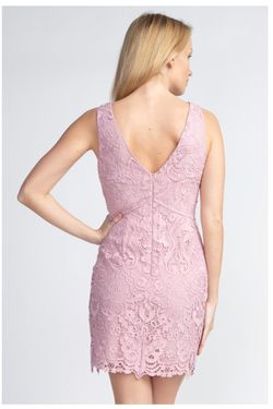 Style 9641-2 Minuet Pink Size 10 Floral Summer Cocktail Dress on Queenly