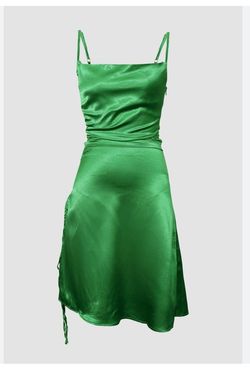 Micas Green Size 8 Midi Homecoming Cocktail Dress on Queenly