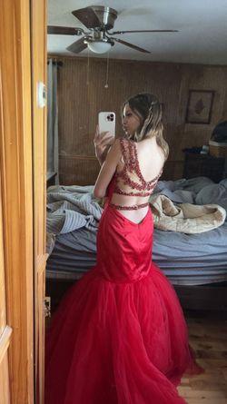 Sherri Hill Red Size 10 Tall Height Pageant Mermaid Dress on Queenly