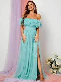Style FSWD1087 Faeriesty Light Green Size 0 Tall Height Floor Length A-line Dress on Queenly