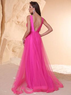 Style FSWD1060 Faeriesty Hot Pink Size 12 Satin Floor Length Fswd1060 A-line Dress on Queenly