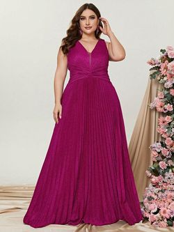 Style FSWD0972P Faeriesty Pink Size 24 Polyester Tall Height Barbiecore A-line Dress on Queenly