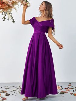 Style FSWD0861 Faeriesty Purple Size 0 Jersey Tall Height Polyester A-line Dress on Queenly