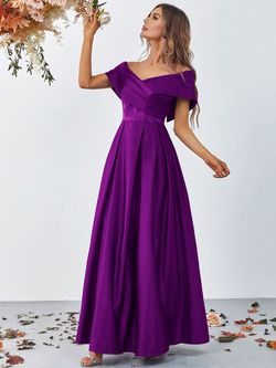 Style FSWD0861 Faeriesty Purple Size 4 Fswd0861 Polyester Tall Height A-line Dress on Queenly