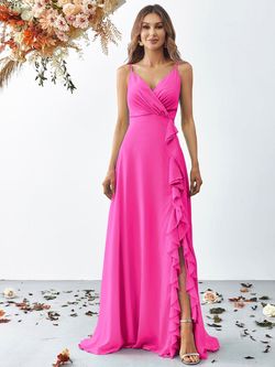 Style FSWD8057 Faeriesty Pink Size 12 Tulle Euphoria Floor Length Side slit Dress on Queenly