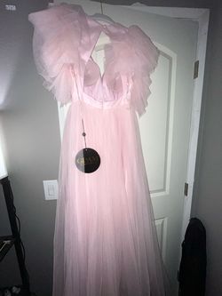 Mnm couture Pink Size 0 Free Shipping Prom Medium Height Black Tie Ball gown on Queenly
