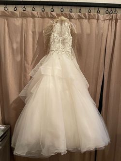 Maggie Sottero White Size 8 Wedding Cotillion Jewelled Free Shipping Ball gown on Queenly