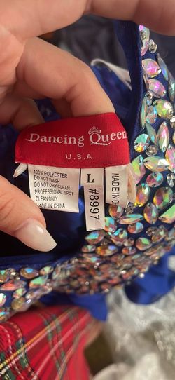 Dancing Queen Blue Size 12 Jewelled Plus Size A-line Dress on Queenly