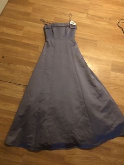 David's Bridal Purple Size 4 Floor Length Prom A-line Dress on Queenly