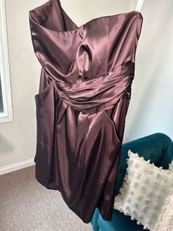 David's Bridal Purple Size 16 Military Wedding Guest Plus Size Mermaid Dress on Queenly