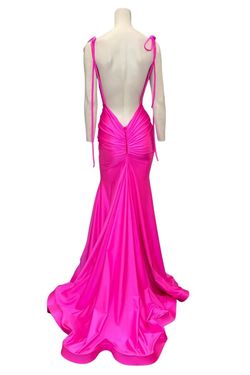 Style 2367 Jessica Angel Pink Size 0 Side Slit Floor Length Mermaid Dress on Queenly