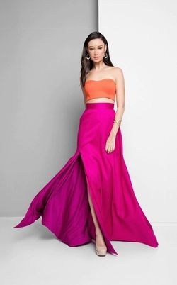 Terani Couture Pink Size 0 Strapless Side Slit Straight Dress on Queenly