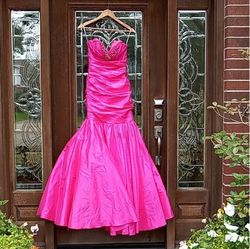 Sherri Hill Hot Pink Size 4 Sweetheart Prom Mermaid Dress on Queenly