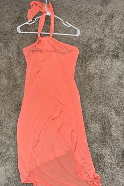 Venus Orange Size 4 Jersey Pageant Cocktail Dress on Queenly