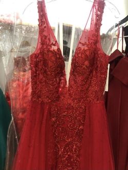 Azaria Bridal Red Size 24 70 Off 50 Off Prom Ball gown on Queenly