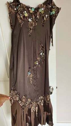 Mandalay Brown Size 10 Prom Midi Cocktail Dress on Queenly
