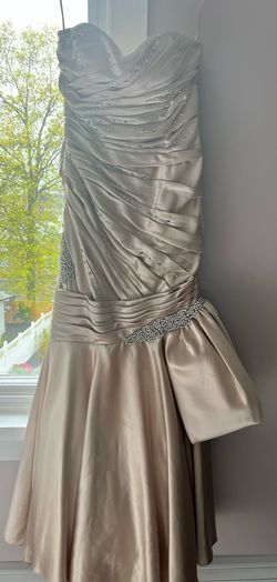 Jovani Nude Size 10 Wedding Guest 50 Off Strapless Prom Bridgerton Ball gown on Queenly