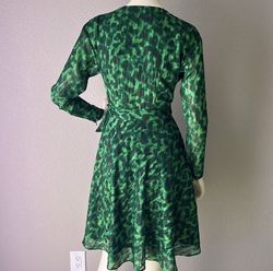 Marchesa Notte Green Size 0 Military Long Sleeve A-line Dress on Queenly