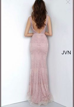 Jovani Pink Size 4 Black Tie Straight Dress on Queenly