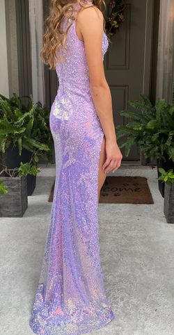 Sherri Hill Multicolor Size 0 Free Shipping Lavender Floor Length A-line Dress on Queenly