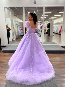 Style -1 Sherri Hill Purple Size 0 Black Tie Free Shipping Lavender Ball gown on Queenly