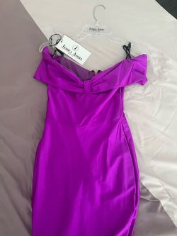 Jessica Angel Pink Size 4 Black Tie Straight Dress on Queenly
