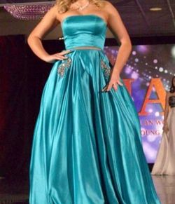 Sherri Hill Blue Size 00 Pageant Black Tie Ball gown on Queenly