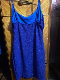 Windsor Blue Size 12 Homecoming Pageant Free Shipping Midi Cocktail Dress on Queenly