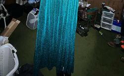 Blue Size 28 Side slit Dress on Queenly
